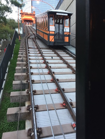 Picture of downtown Los Angeles Funicular railway